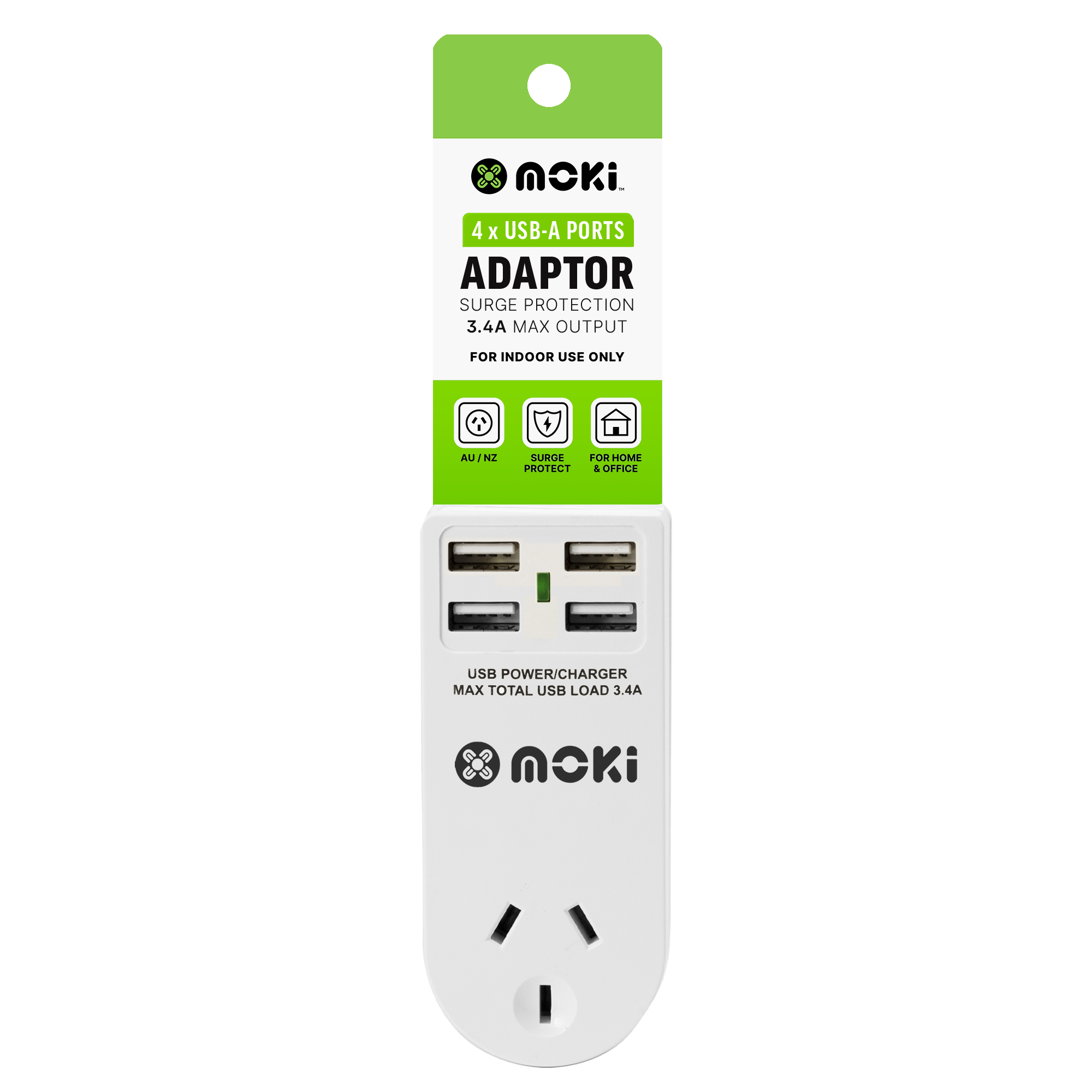 Moki Power Adaptor + USB-A