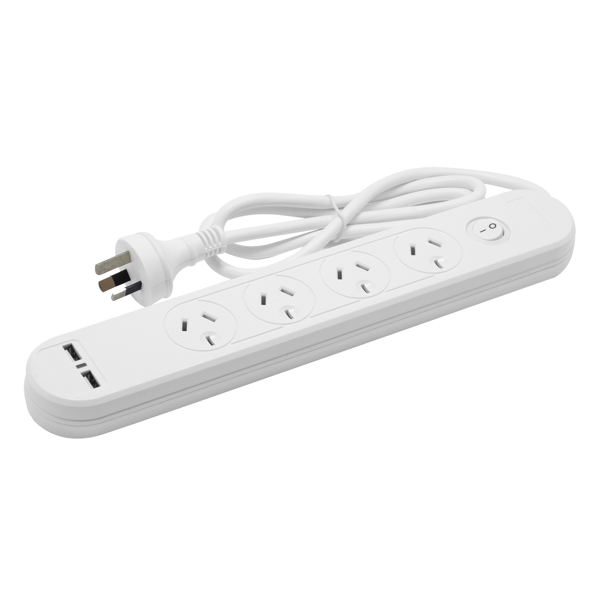 Moki Powerboard - 4 Socket + 2 USB-A + 1 Switch